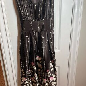 Dressbarn Brown Satin Dress